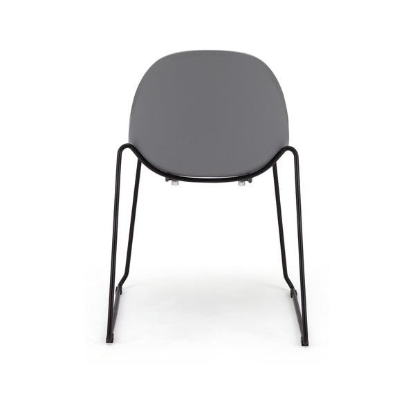 Set di 2 sedie da pranzo grigie con base nera Viva - Bonami Selection-image-4