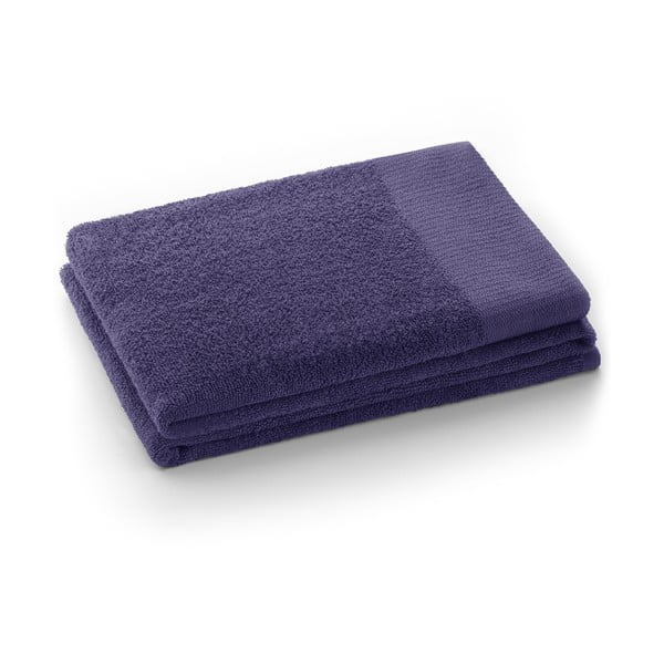 Asciugamano tipo terry viola in cotone 50x100 cm Amari – Restilo