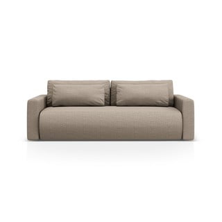 Divano marrone chiaro allungabile con contenitore 238 cm Belfast – Cosmopolitan Design