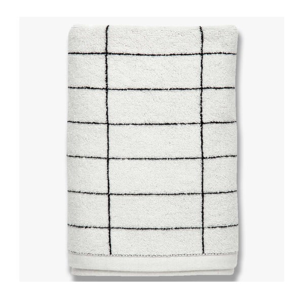 Asciugamano in cotone bianco 50x100 cm Tile Stone - Mette Ditmer Denmark