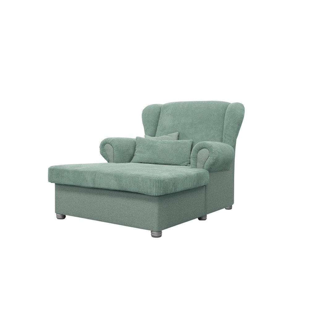 Poltrona color menta con rivestimento in velluto a coste Lord – Ropez | Poltrone