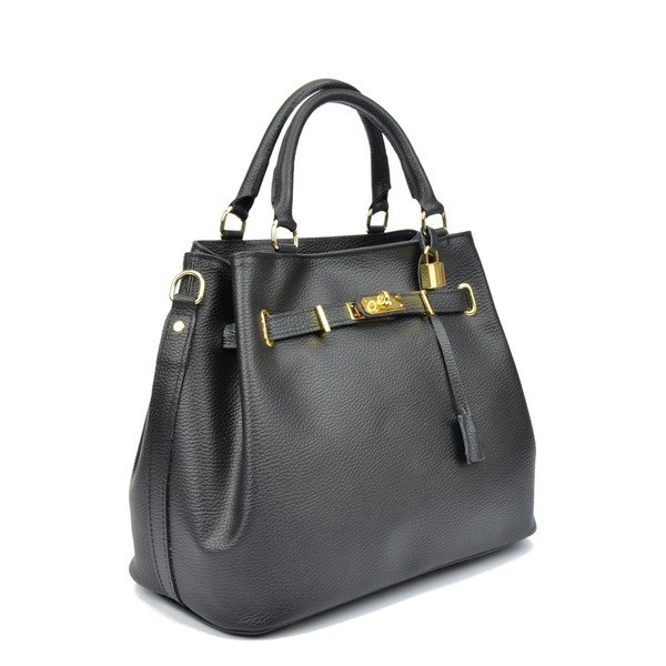 Borsa in pelle nera Lupe - Isabella Rhea-image-2