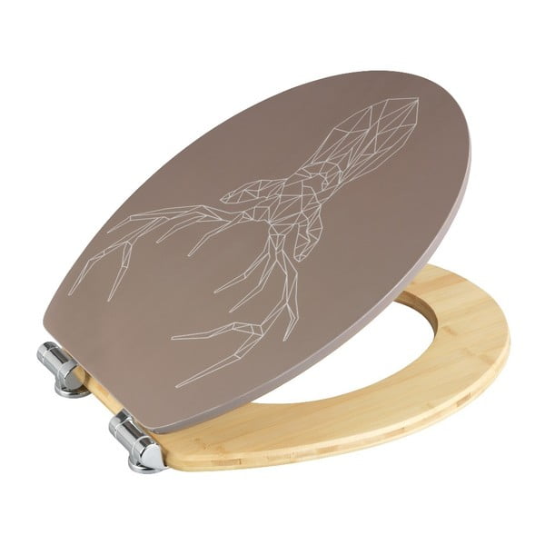 Sedile per wc in bambù e cartone, 44 x 37,5 cm Stag - Wenko-image-1