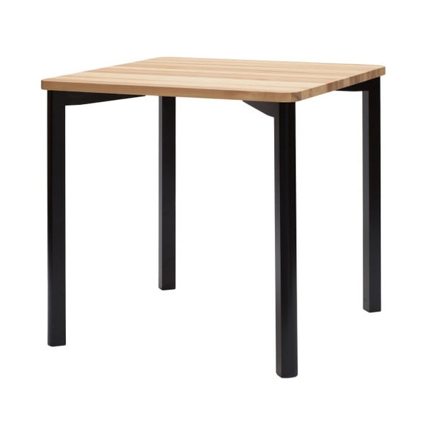 Tavolo da pranzo nero con gambe arrotondate TRIVENTI, 80 x 80 cm Triventi - Ragaba