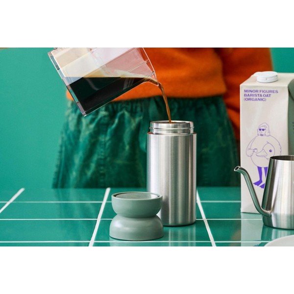 Tazza termica argentata/color salvia in acciaio inox 350 ml Ellipse – Mepal-image-1
