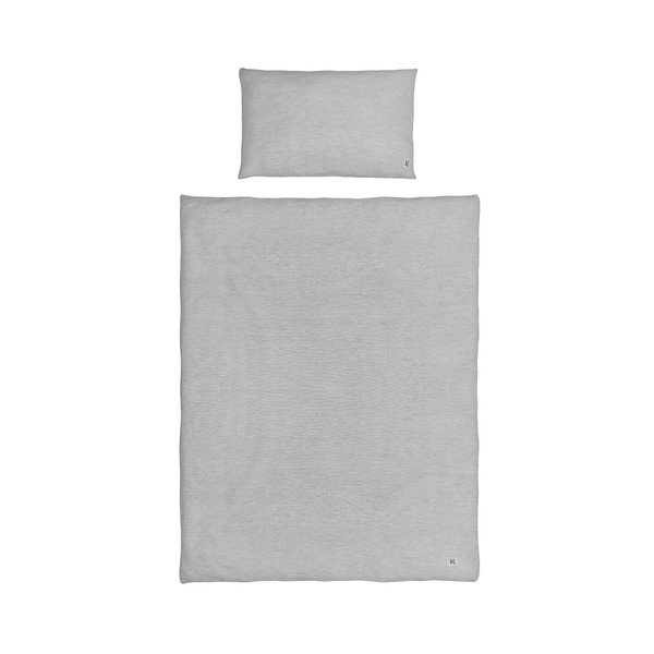 Biancheria da letto grigia a righe, 140 x 200 cm True - BELLAMY