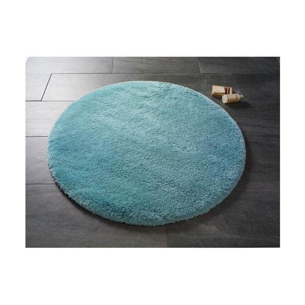 Tappeto da bagno rotondo azzurro Confetti Miami, ⌀ 100 cm - Foutastic