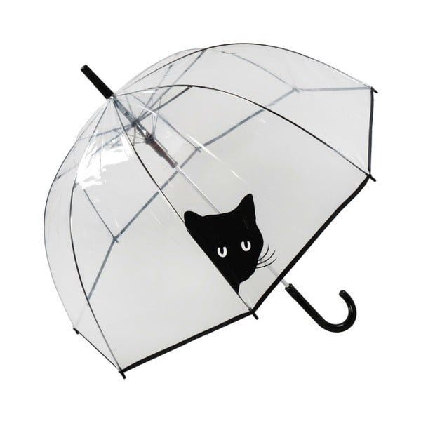 Ombrello antivento trasparente Birdcage Peeking Cat, ⌀ 84 cm - Ambiance