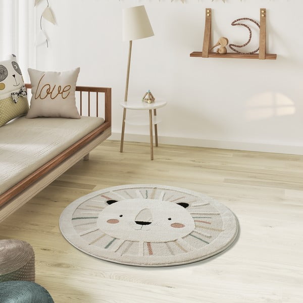 Tappeto per bambini color crema ø120 cm Clown – Universal-image-1