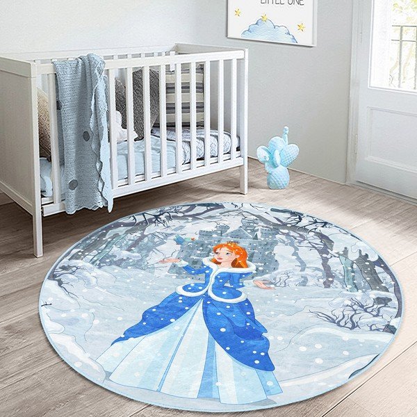 Tappeto blu per bambini ø 100 cm Comfort - Mila Home-image-2
