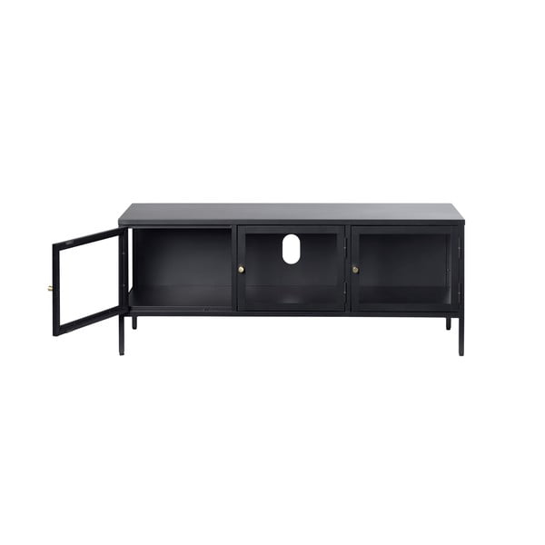 Tavolo TV in metallo nero 132x52 cm Carmel - Unique Furniture-image-3
