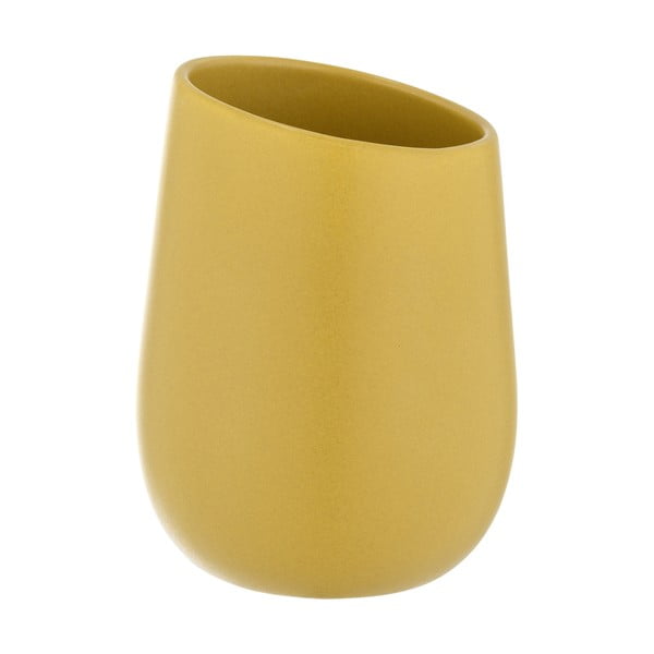 Tazza in ceramica gialla per spazzolini da denti Badi - Wenko-image-4
