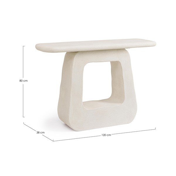Tavolo consolle color crema 38x120 cm Albin – Bizzotto-image-3