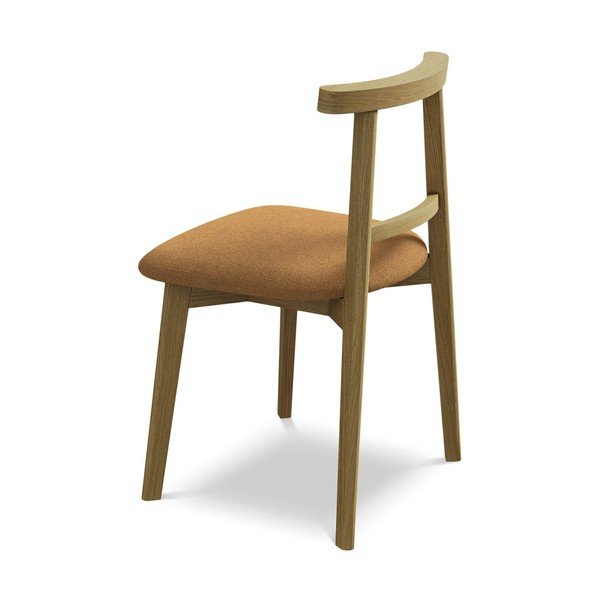 Sedia da pranzo color terracotta in legno massiccio Ohelo – Makamii-image-3