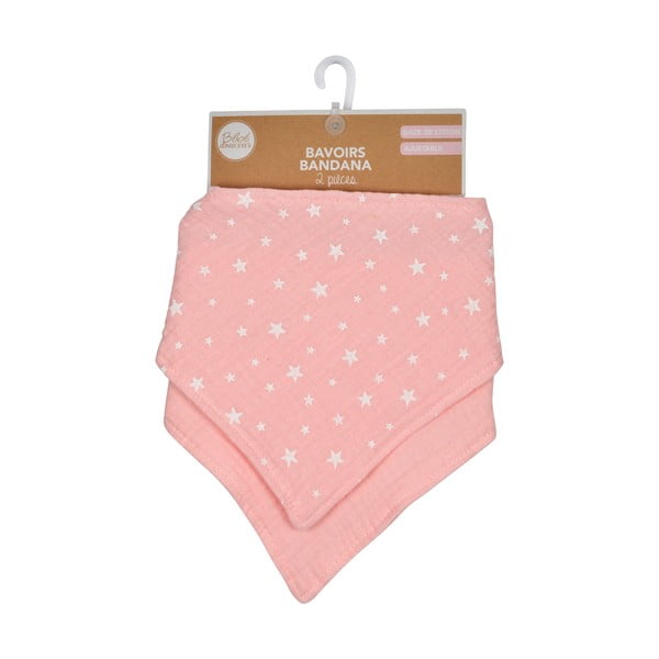 Bavaglini in mussola rosa in set da 2 - Bébé Douceur-image-3