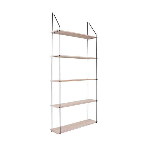 Scaffale in legno massiccio nero pavlovnia Eindhoven - House Nordic-image-1