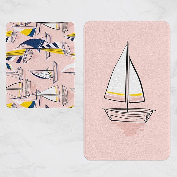 Tappetini da bagno rosa in set da 2 - Oyo Concept-image-1