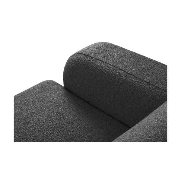 Divano angolare grigio scuro in tessuto bouclé (angolo destro) Molino - Micadoni Home-image-4