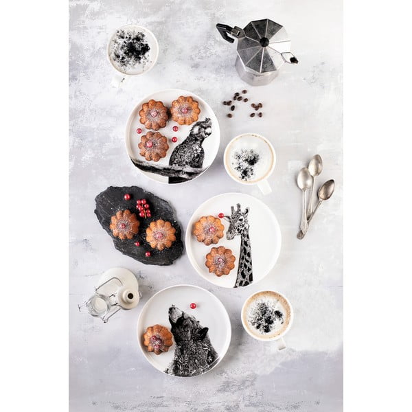 Piatto in porcellana bianca Marini Ferlazzo Giraffe, ø 20 cm - Maxwell & Williams-image-1