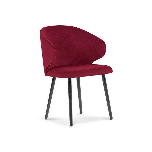Sedia da pranzo rossa con rivestimento in velluto Nemesis - Windsor & Co Sofas