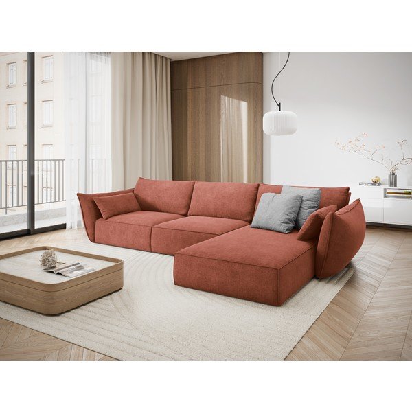 Divano angolare rosso (angolo destro) Vanda - Mazzini Sofas-image-1