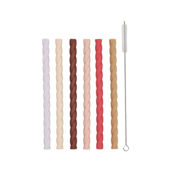 Cannucce in set in silicone con scopino per pulizia 6 pz Mellow – OYOY Mini