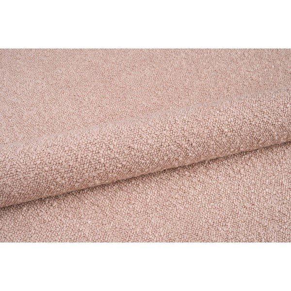 Sgabello in tessuto bouclé rosa Molino - Micadoni Home-image-3