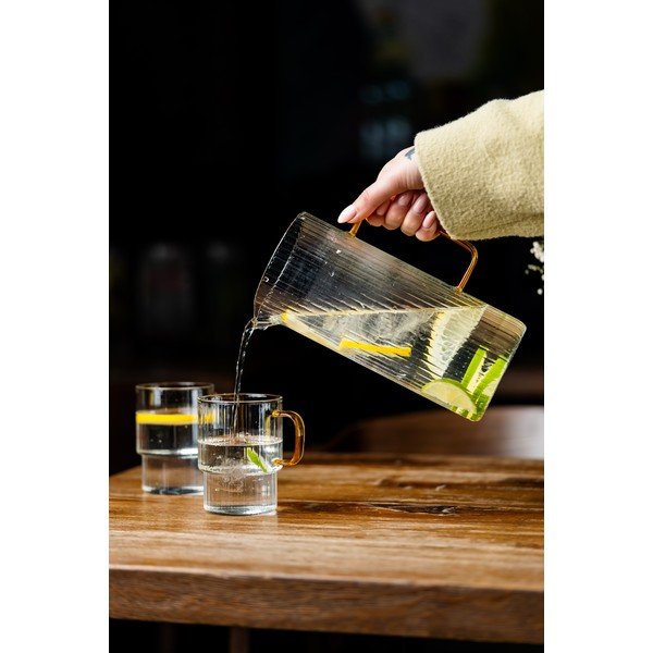 Tazze in set per cappuccino gialle in vetro 2 pz 350 ml Livio – Vialli Design-image-4