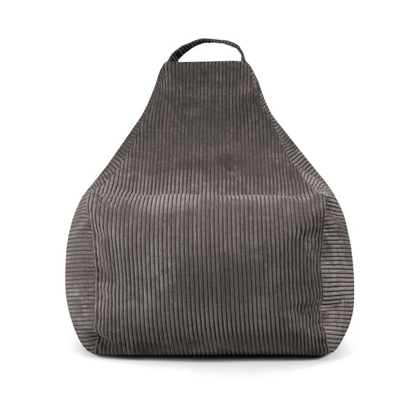 Puof a sacco marrone con rivestimento in velluto a coste Play Amuse – SLOWDOWN-image-2