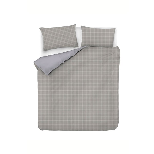 Biancheria da letto matrimoniale in cotone grigio esteso 200x220 cm Monte - Mijolnir