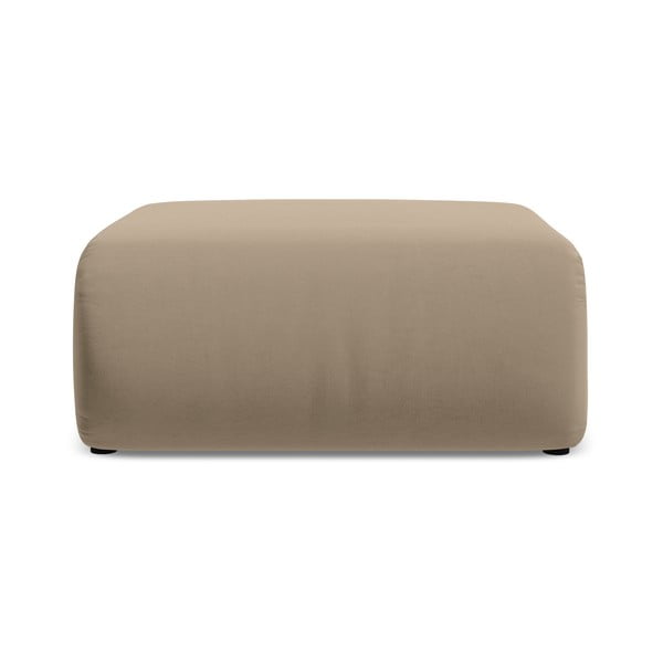 Pouf in velluto beige Ekahi - Makamii