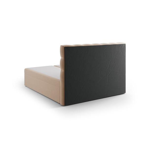 Letto boxspring marrone chiaro con contenitore 180x200 cm Bali - Cosmopolitan Design-image-3