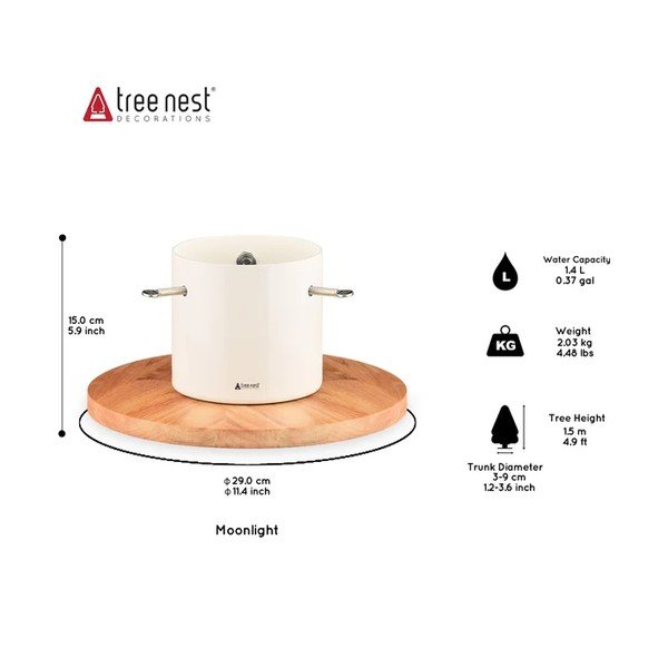 Supporto per albero di Natale bianco Moonlight - Tree Nest-image-2