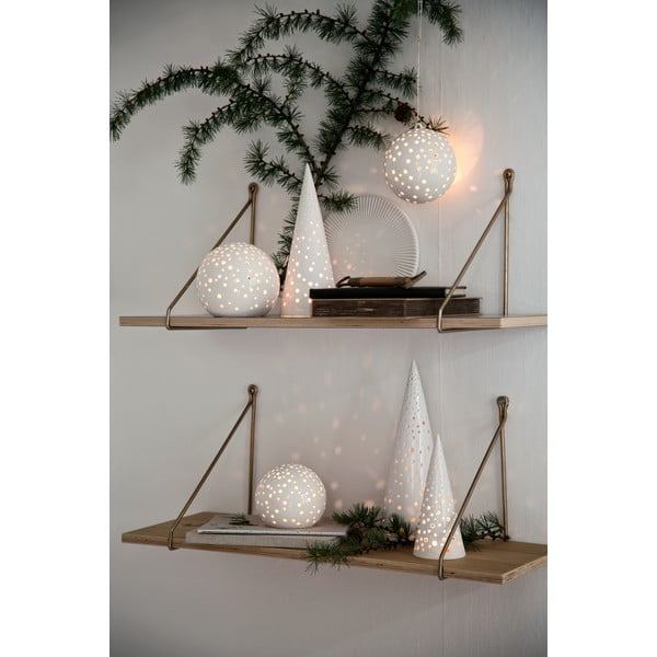 Portacandele natalizio bianco in bone china, altezza 25,5 cm Nobili - Kähler Design-image-1