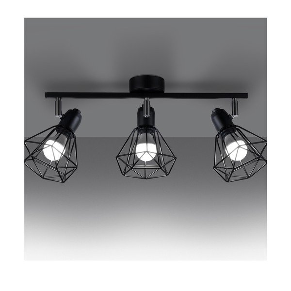 Lampada da soffitto nera ø 10 cm Varpu - Sollux-image-1