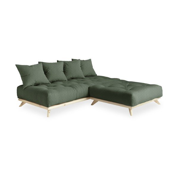Divano Naturale Chiaro/Verde Oliva Senza - Karup Design-image-4