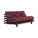 Divano letto bordeaux 160 cm Roots Black Night - Karup Design