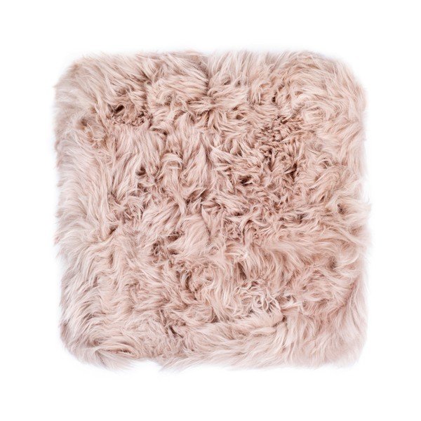 Cuscino in pelle di pecora marrone chiaro per sedia da pranzo Zealand, 40 x 40 cm - Royal Dream