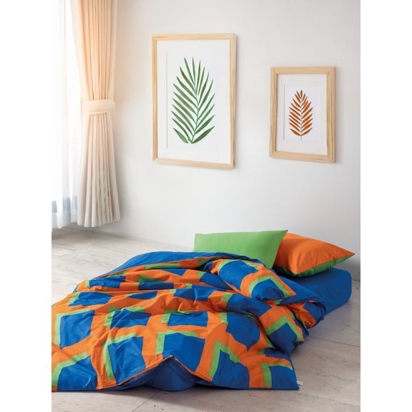 Set copripiumino e federa in cotone renforcé per letto matrimoniale/per letto esteso con lenzuolo incluso/4 pezzi 200x220 cm Venus – Mijolnir-image-2