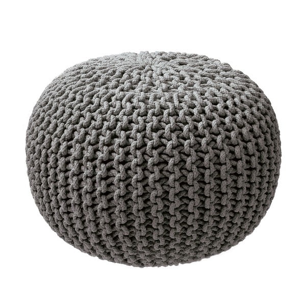 Pouf grigio in maglia - ZicZac