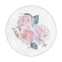 Tappeto rotondo lavabile bianco e rosa adatto ai robot aspirapolvere ø 80 cm Comfort - Mila Home