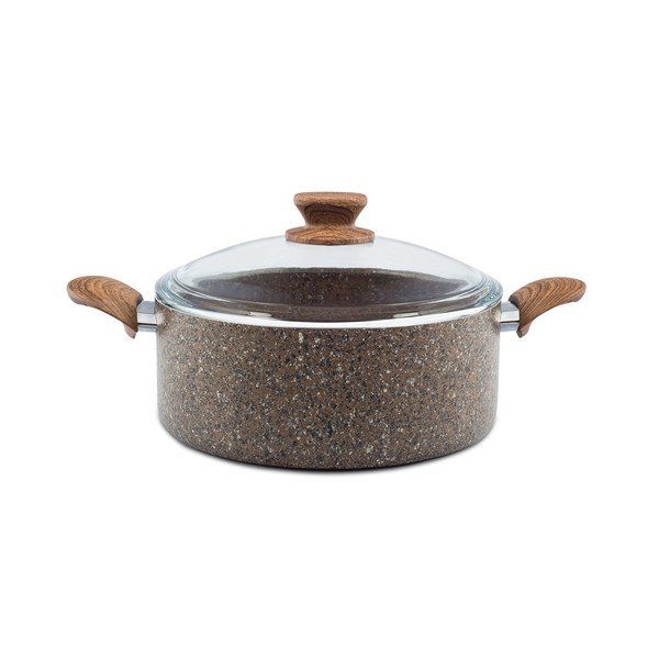 Pentola marrone con coperchio Evdokia, ø 28 cm Stonelife - Noble Life