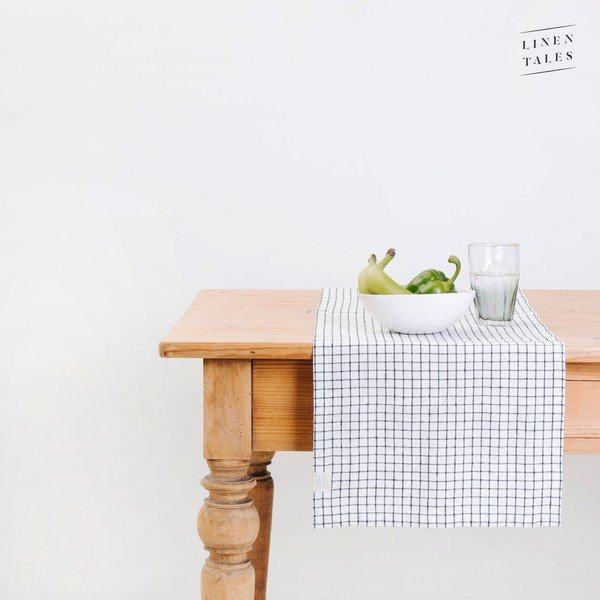 Runner da tavola in lino 150x40 cm Grid - Linen Tales-image-1