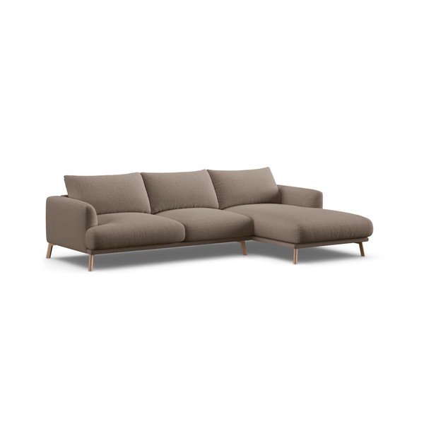 Divano angolare grigio tortora (con penisola a destra/con chaise lounge) Naomi – Micadoni 