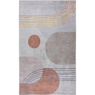 Tappeto lavabile in arancione e crema 160x230 cm - Vitaus
