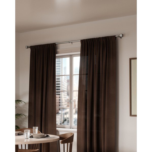 Bastone per tende color argento opaco in acciaio regolabile 107 - 305 cm Geo – Umbra-image-2