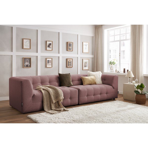 Divano rosa scuro 324 cm Kleber - Bobochic Paris-image-1