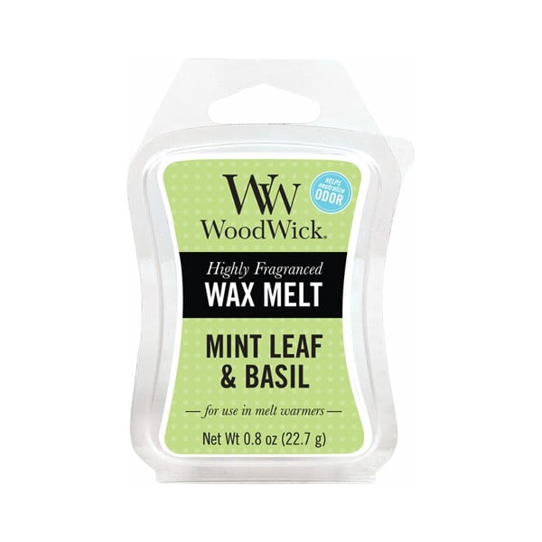 Cera per aromaterapia al profumo di menta e basilico, tempo di combustione 8 h Mint Leaf & Basil - WoodWick