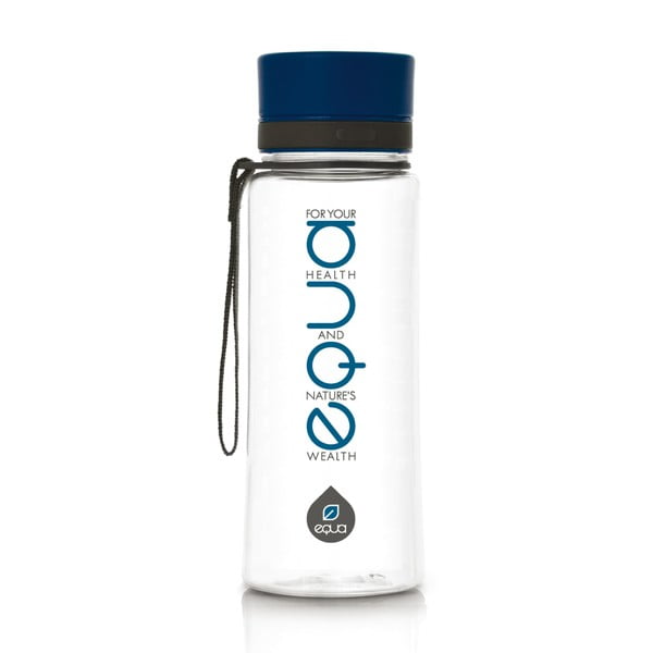 Plastová lahev Equa Blue Text, 0,6 l
