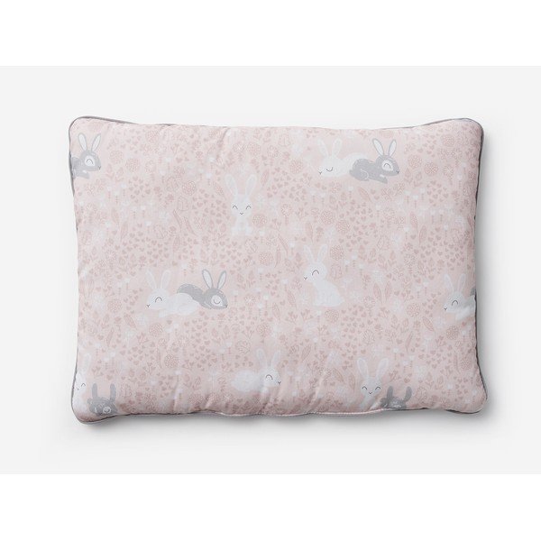 Cuscino decorativo rosa per bambini, 40 x 55 cm Bunnies - Pinio